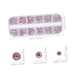 TEHAUX Hotfix Rhinestones DIY Acrylic Flatback Gems Shiny Nail Rhinestones Jewel Kit for Nail Art Craft Decor