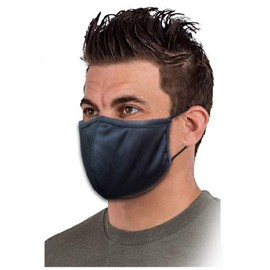 Bodico Cotton/polyester Washable Resusable Face Mask for Adults with Adjustable Ear Loops, Black 1 count