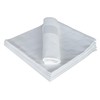 Damask Cloth Napkins / Mouth Napkins with Satin Edge White