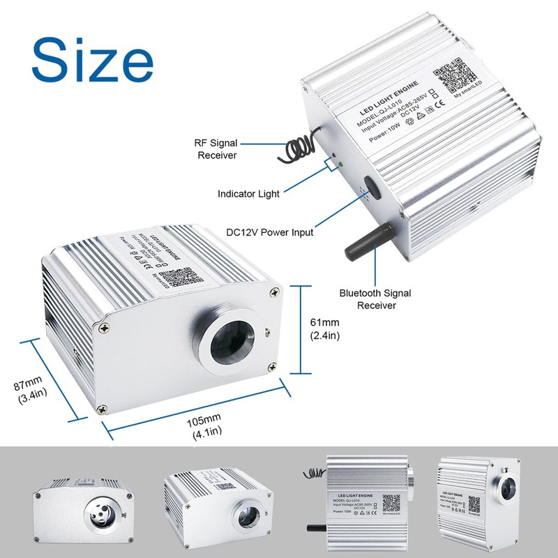 AKEPO 10W Twinkle Fiber Optic Light Engine Light Source, APP