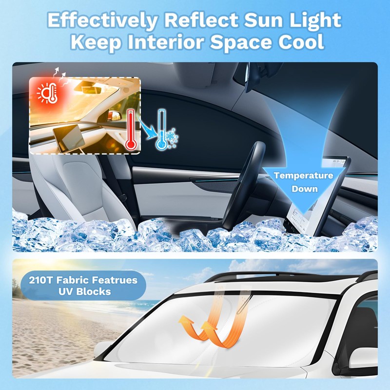 KUST Car Window Shades for Toyota RAV4 2019-2025 Windshield Sun