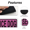 uuKen Service Dog Patch Pink 6x2 inches Hook Back K9