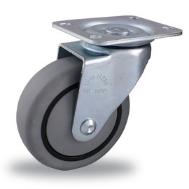 Faultless Series 400-7700 Caster - 3" x 1-1/4" Thermoplastic Rubber on Plastic Wheel, Swivel, 493-3TG