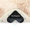 QWORK® 16-Piece Reusable Rug Grippers 80x80mm - Non-Slip Washable Carpet