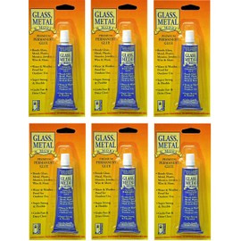 BEACON Glass, Metal & More - Premium Permanent Glue for Jewelry, Outdoor Projects & More - Bond Glass, Metal, Plastic Effectively, Weatherproof, Dries Clear, 2-Ounce, 6-Pack