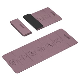 WUWAN TPE Yoga Mat Foldable 8mm Thick Light Non-Slip for Home/Gym/Travel
