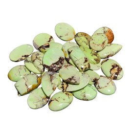GEMKORA™ 3 to 4pcs Natural Lemon Chrysoprase Gemstone Wholesale Cabochons Lot, Jewelry Making Loose Gemstone, Polished Home Decor Specimen, DIY, Wire Wrapping, Healing Crystals, Bulk Gemstone Deal
