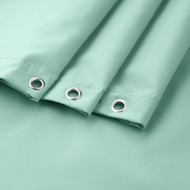 EurCross Green Fabric Shower Curtain Liner 72 x 72 Inches, Water Repellent Quick Dry Lightweight Shower Curtain for Bathroom