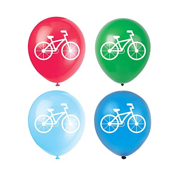 Bicycle Latex Balloons, 12inch (16pcs) Bicycle Themed Birthday Party Decorations Or Supplies