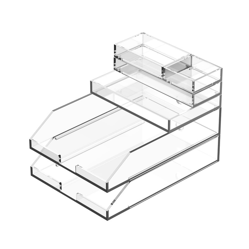 EXPUTRAN Clear Acrylic Desk Organizer for Office or Home Desk