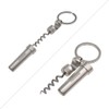 Munkees Mini Keychain Corkscrew Tool, Small Key Ring Wine Opener,
