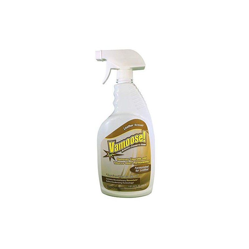 VAMOOSE! Smoke Odor Remover, Leather Scent, 32-Ounce Spray Bottle
