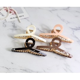 (4 types) Glossy gold point hair pin Snow / (4종) 유광 금색 포인트 헤어 집게핀 스노우