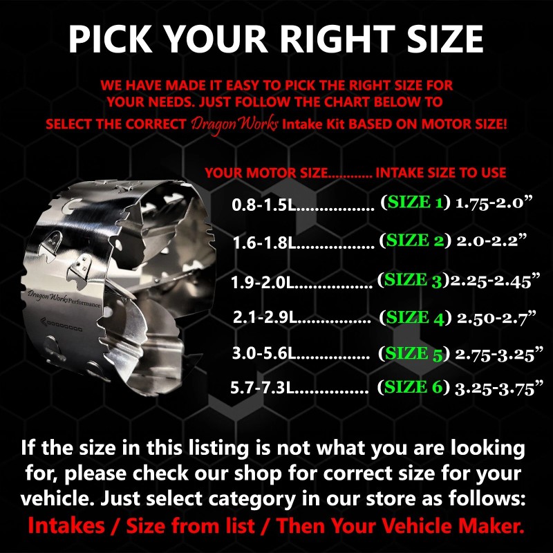 DragonWorks Performance Fits Volvo All Models Performance Intake Fuel Savers