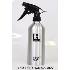Beauty Headquarters 500ML Aluminum Hairdressing Spray Water Bottle Silver
