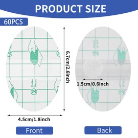 60 Pieces Ear Covers for Shower, Waterproof Ear Stickers Ear Covers for Swimming Shower Ear Protectors with Waterproof Cotton Ear Plugs for Shower Surfing Snorkeling and Other Water Sports