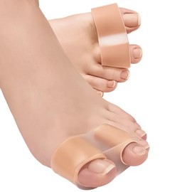 LureLuxe 2 Stück Silikon Zehentrenner, Hallux Valgus & Hammerzehen Korrektur (Kaffee)