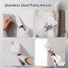 Drywall Knife Set, 10Pcs Drywall Tools Includes Stainless Steel Putty