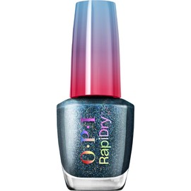 OPI RapiDry All Dry n’ Mighty | Semi-sheer Dark Blue Shimmer Quick Dry Nail Polish | Vegan, Smudge Proof, Fast Drying