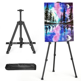 Easels for Painting Canvas, Aredy 66" Art Easel for Drawing, Portable Painting Easel Stand, Metal Table Top Easel