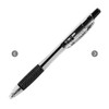 Clip Click Retractable Ball Point Pens, 1.0 mm Black Ink,