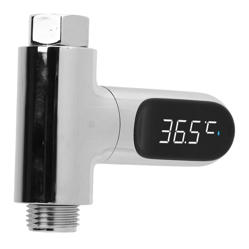 Shower Thermometer Aluminum LED Digital Shower Thermometer for Home Bathroom