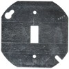 Hubbell 729 Raco Flat Octagon Cover with Toggle Switch, 4"