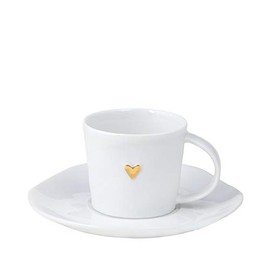 Räder Porcelain Expresso Cup with Saucer - Gold Heart