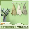 Tingjoo 3 Pcs Eucalyptus Leaves Hand Towels Farmhouse Green Fingertip