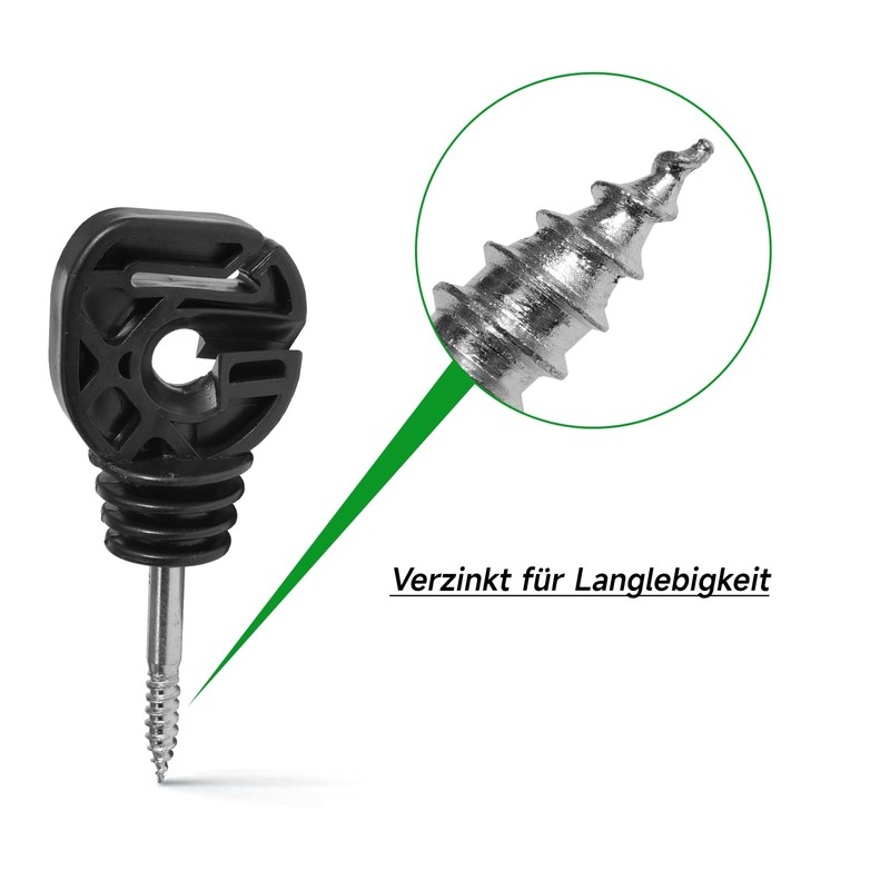 Fensmile Pack of 25 Multi-Purpose Pasture Fence Insulators, Post Wood