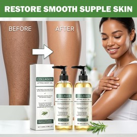 4 PCS Collagen Oil for Skin Tightening, Collagen Lifting Body Oil, Firming Body Oils for Cellulite, Body Glow Oils for Deep Hydration, Reduce Fine Lines, Skin Care With Natural Plant Formula, 100ml