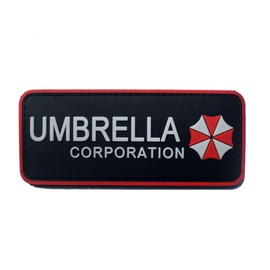 Resident Evil Umbrella Corporation PVC Patch Badge Emblem Applique Hook Patch for Clothing Backpack Accessories Cuff Pack of 4