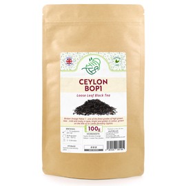 Ceylon BOP1 Premium Black Loose Leaf Tea Broken Orange Pekoe 1 (Ceylon BOP1, 100g)