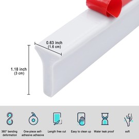 Collapsible Shower Water Guard Water Splash Guard Water Dam Barrier Shower Threshold for Shower Stall, Stay Dry Retainer for Wet and Dry Separation for Bathroom (39") …