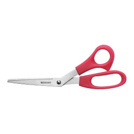 Westcott 8-Inch Stainless Steel Bent Scissors for Home and Office, Red