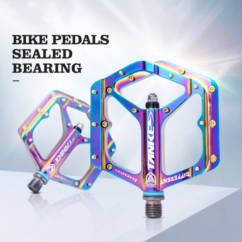 Bicycle Pedals, ERYUE Bicycle Pedals Colourful Cycling Road Bike Pedals