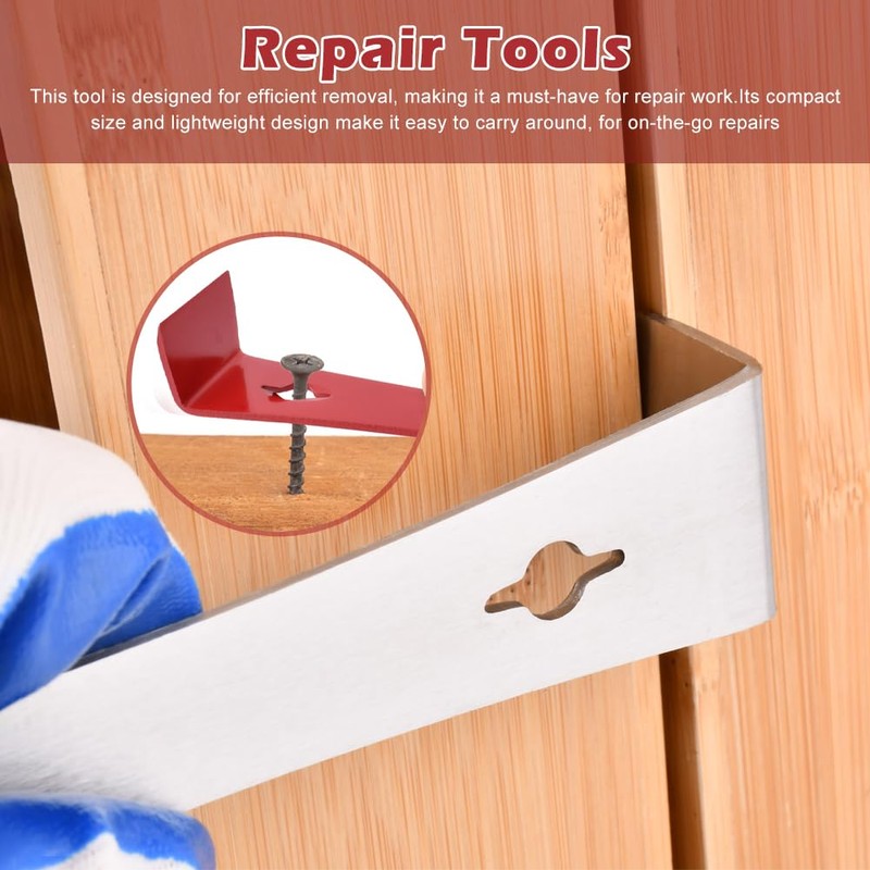 Hogurin 2pcs Flat Pry Bar, Stainless Steel Pry Bar Scraper