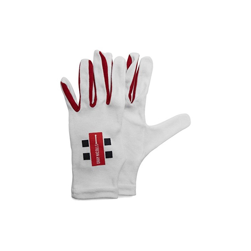 Gray-Nicolls Pro Full Finger Batting Inners, White, Right