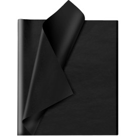 Hlonon 50 Sheets Black Tissue Paper for Gift Bags - 14 x 20 Inches Recyclable Black Wrapping Paper for Weddings Birthday DIY Project Christmas Gift Wrapping Crafts Decor