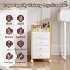 Rolling Makeup Organizer Cart, Under Desk Storage Cart with 4