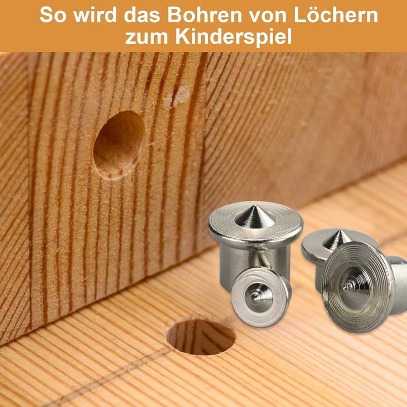 Pack of 30 Wooden Dowel Centring Tips, Solid Dowel Marker