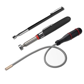 Pack of 3 Telescopic Magnetic Rods, Telescopic Rod, Magnetic Tool, Flexible Magnetic Pickup, Telescopic Magnet, Extra Strong (1.5 lb 3 lb 5 lb)