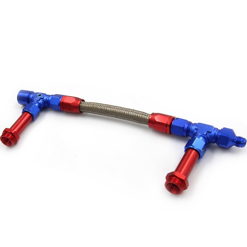 LVOUP 4150 Carburetor Fuel Line Kit 8AN Dual Feed to