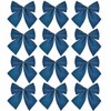 12 Pack 8cm Navy Bows Christmas Tree Decoration Crafting Wedding