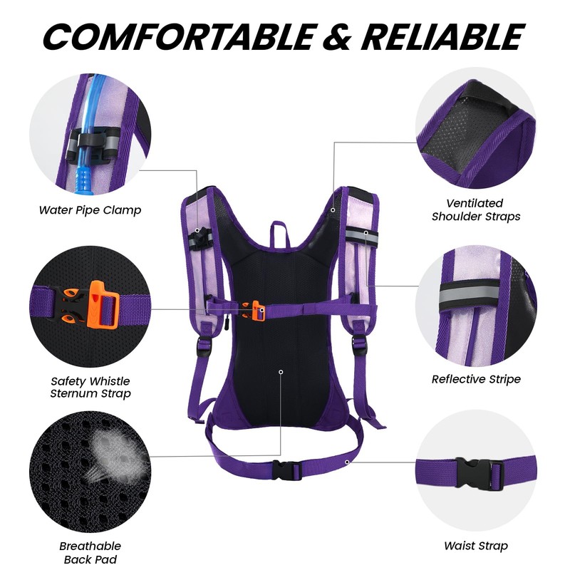 Rave Hydration Pack Backpack, Festival Essential, Hydropack Water Backpack with