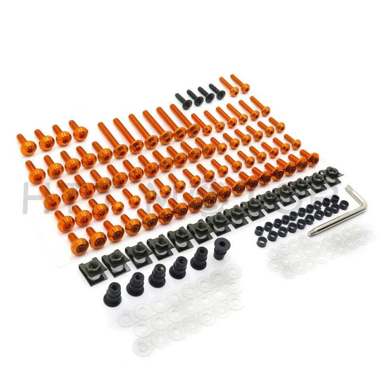 HONGK Glod Motorcycle Sportbike Complete Fairing Bolts Kit Fastener Clips