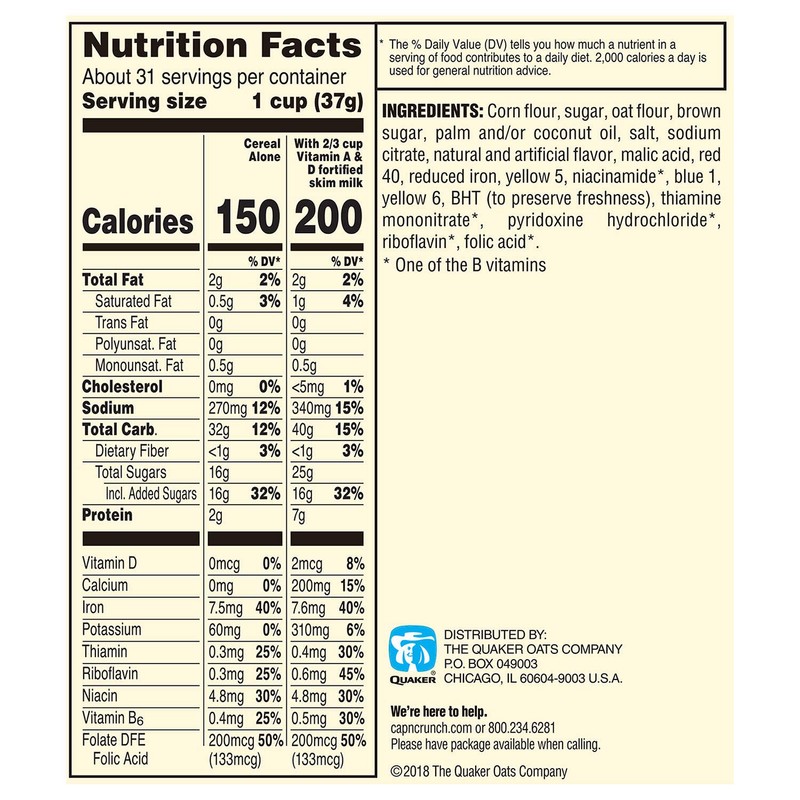 Cap'n Crunch Berries Breakfast Cereal, 40 Ounce