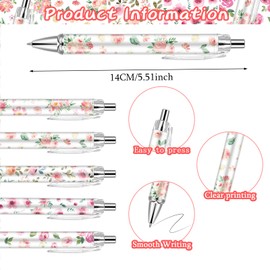Bible Verse Pens, Christian Pen Set, Christian Ballpoint Pens for School Office Church Supplies (Pink Flower, 10)