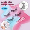 J.Fabrizio 2 Pairs Clear Band Lashes Natural Long 3D Wispy