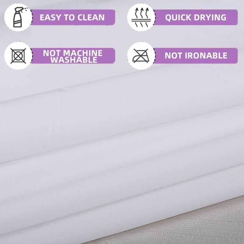 ANAZOZ 47In Width Shower Curtain,Shower Curtains White Solid Color Shower